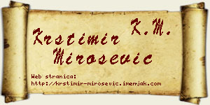 Krstimir Mirošević vizit kartica